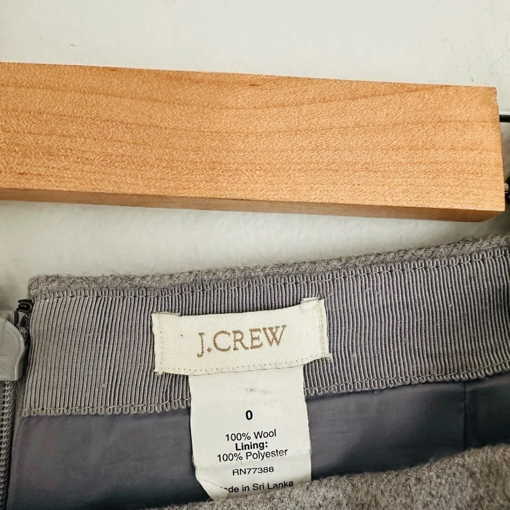 J. Crew Classic Wool Pencil Skirt in Grey